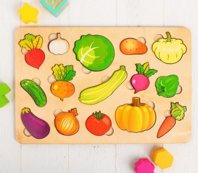 Развивающая доска «Большие овощи»