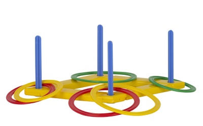 Игра «Кольцеброс» (стойка 4шт., кольцо 6 шт.)