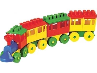 Конструктор "Паровозик" 3 вагона