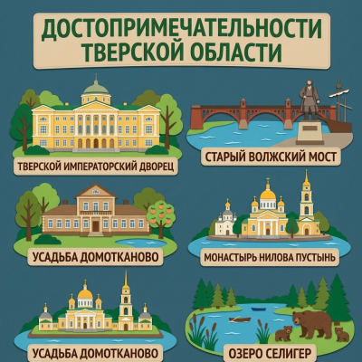 Панно из фетра "Достопримечательности Тверской области"