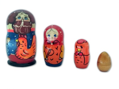 Матрешка Сказка Курочка Ряба (5 в 1) (RNToys)