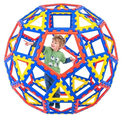 Набор Полидрон Супер-гигант Каркасный. ГеоДом (шрифт - русский Брайль)