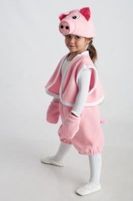 Поросенок (шапочка + жилет + лапки + штанишки с хвостиком)