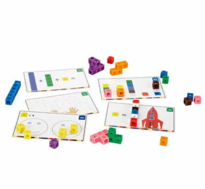 Игровой набор "Соединяющиеся кубики.Академия математики" (115 элементов с карточками)