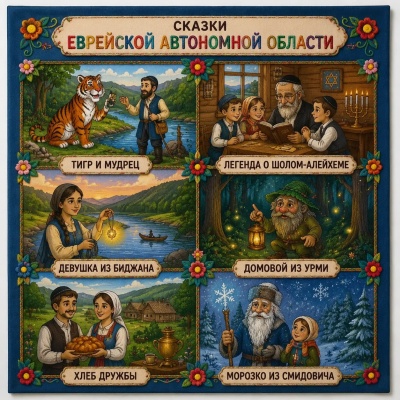 Панно из фетра "Сказки Еврейской автономной области"