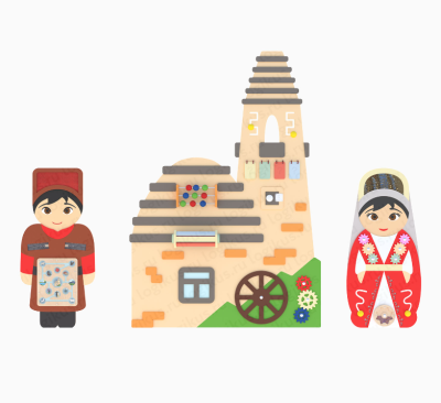 Набор бизибордов "Мой Кавказ"