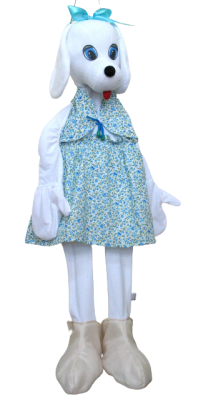 Ростовая кукла "Собачка белая"