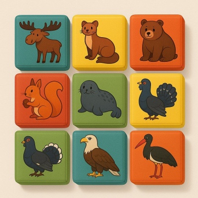 Набор мягких модулей "Животный мир Иркутской области"