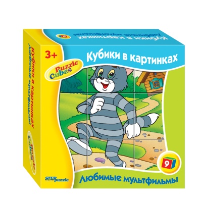 Степ. Кубики 9 элем. "Любимые мультфильмы-4"