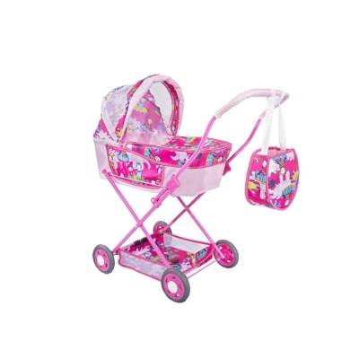 Коляска кукольная №4 (металл.) (70*27*70см) (с сумочкой)/8