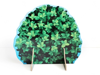 Театральная декорация "Зеленый куст" (лето-зима)