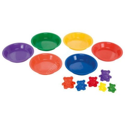 Цветные тарелки для сортировки канцелярских товаров (6 элементов)