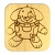 Доска под роспись с контуром Собачка (RNToys)