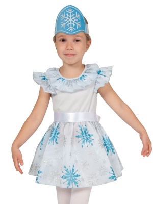 Снежинка серебряная (платье, кокошник) арт. 5133