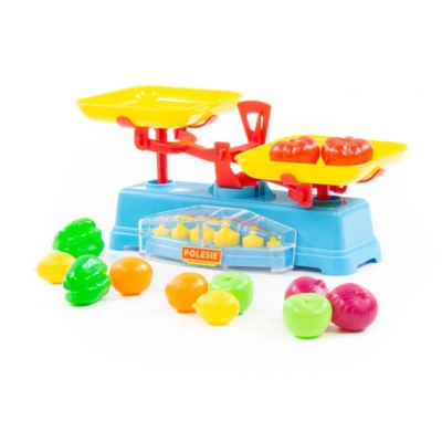 Полесье. Весы с  набором продуктов (12 эл.) (в сеточке) арт.53787