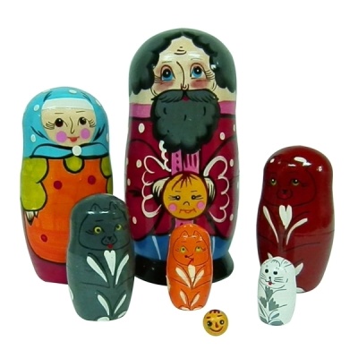 Матрешка Сказка Колобок (7 в 1) (RNToys)