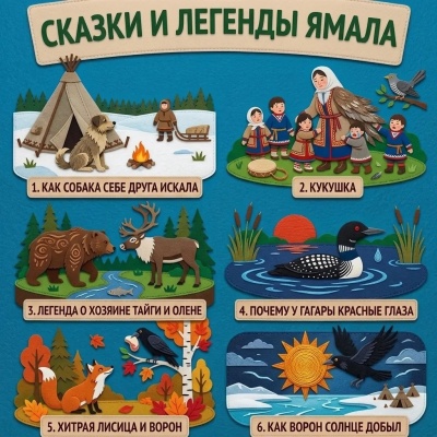 Панно из фетра "Сказки и легенды Ямала"