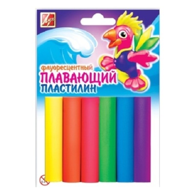 Луч. Пластилин "Плавающий" флуоресцентный 6 цв. арт.22С 1431-08 /36