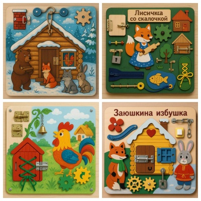 Комплект бизибордов по сказкам №2