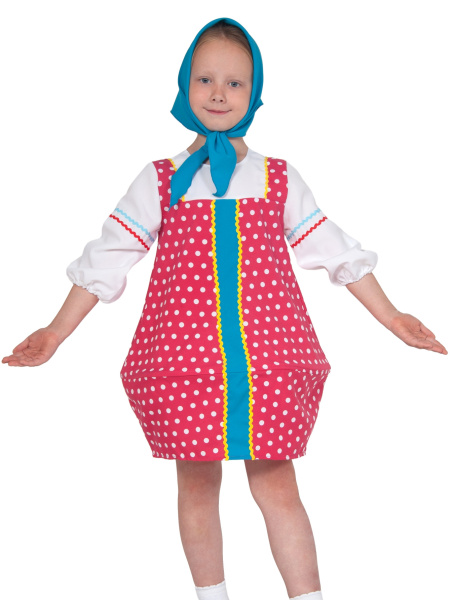 Матрёшка малиновая (сарафан, косынка) арт. 5100
