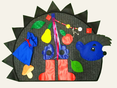 Тактильное панно "Ежик