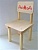 Стул простой из дерева 3 ростовая группа в лаке