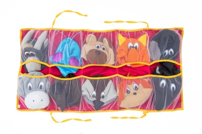 Набор 10 головных уборов (8 басен) в сумке для хранения.