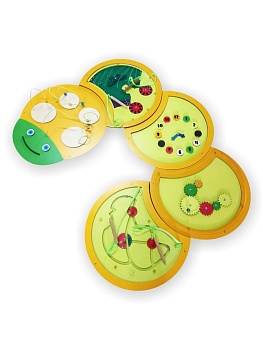 Тактильно-развивающая панель «Радостная гусеничка»