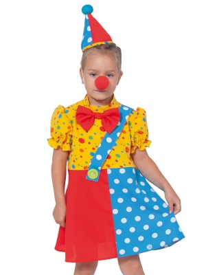Клоунесса Чика (платье, колпак, нос) арт. 5331