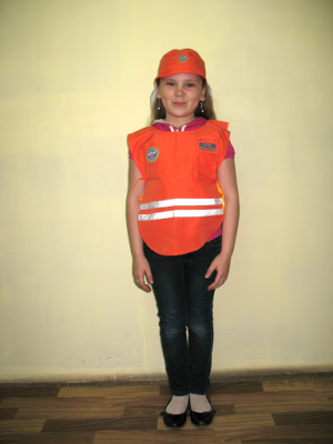 Костюм "Пожарный" накидка и шапочка, х/б