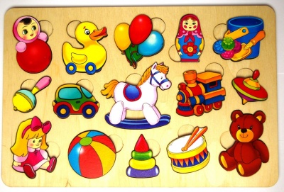 Развивающая доска большая "Игрушки" 15 деталей арт.8071