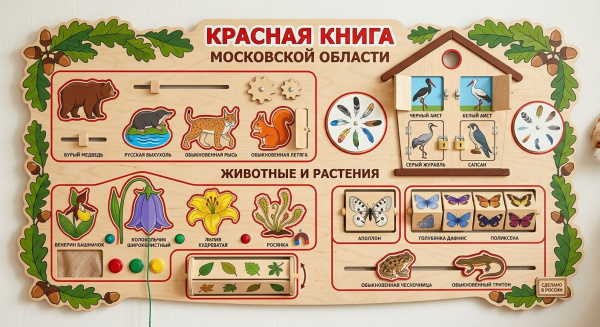 Бизиборд Красная книга Московской области