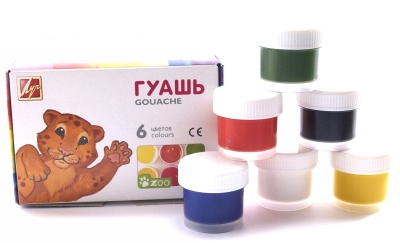 Луч. Гуашь "Zoo" 6 цветов по 15 мл. арт.19С 1251-08 /24