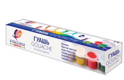 Луч. Гуашь "Классика" 6 цв. по 20 мл арт.21С 1375-08 /21