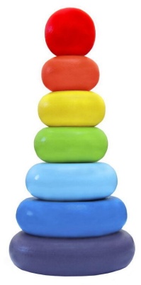 Пирамидка "Колечки", 7 деталей