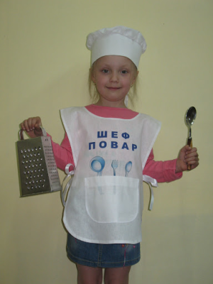 Костюм "Повар" накидка и шапочка, х/б