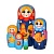 Матрешка Девочка с Петухом круглая(5 в 1)(RNToys)