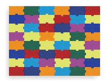 Настенная панель «Мега пазлы» (48 штук)