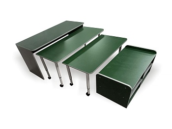 Многофункциональный детский стол с набором корзин «Поместим все» изумрудный