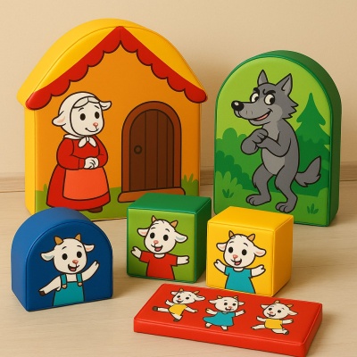 Набор мягких модулей "Волк и семеро козлят"