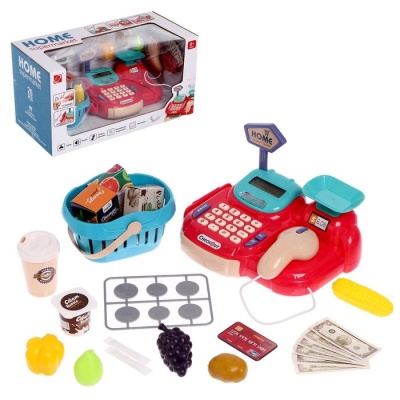 Игровой набор касса-калькулятор «Минимагазин» с аксессуарами