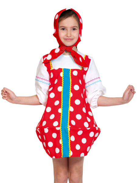 Матрёшка красная (сарафан, косынка) арт. 5248