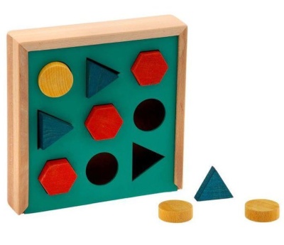 Ящик Сегена с объемными фигурами (9 дет.) (RNToys)
