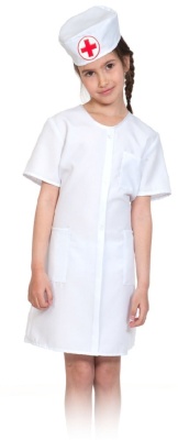 Медсестра (платье-халат с поясом, шапочка, стетоскоп) арт. 5215