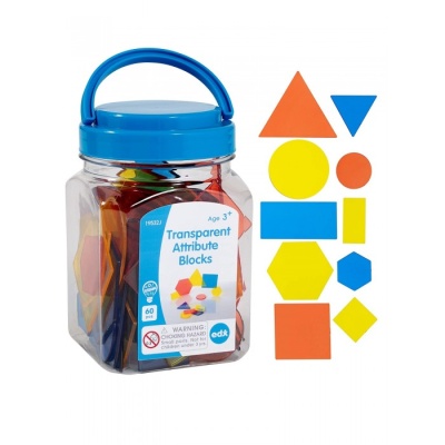 Материал счетный "Блоки фигурные прозрачные"