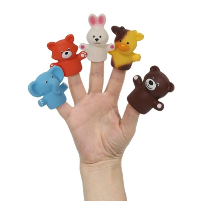 Пальчиковый театр. Герои любимых стихов. Набор из 5 игрушек. ПВХ