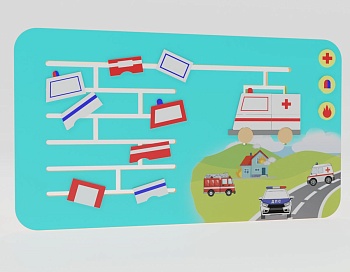 Дидактическая панель «Собери автомобили экстренных служб»