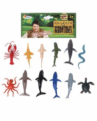 Набор "Морские животные" 12 шт. 10 см в пакете арт.P0101/P0101-12