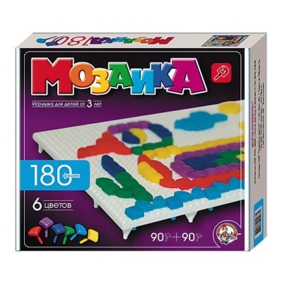 Мозаика фигурная 180 шт/6 цв. (Десятое королевство)