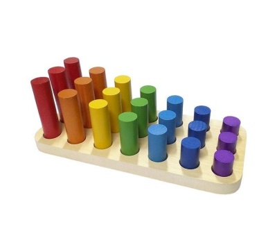 Цилиндры втыкалки Радуга (3 ряда) (RNToys)